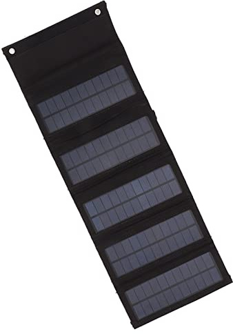 Alomejor Sac de Panneau Solaire Portable en Silicium Monocristallin 50 W avec une efficacité de Conversion élevée pour les Urgences en Plein Air, le Camping, la Randonnée, la Pêche (BLACK)