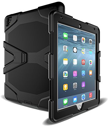 Lobwerk 3in1 Outdoor Tablethülle für Apple iPad Pro 2017 10.5 Zoll stoßfestes Hardcase und Silikonrahmen Tablet Hybrid