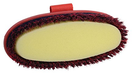HySHINE Pro Groom Sponge Brush - Navy/Red - 20 x 9.5cm