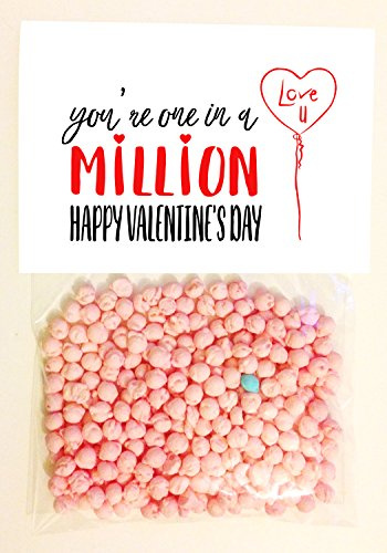 Gadget and Gift Zone Happy Valentine's Day You're One in a Million Novelty Sweets (Pink)