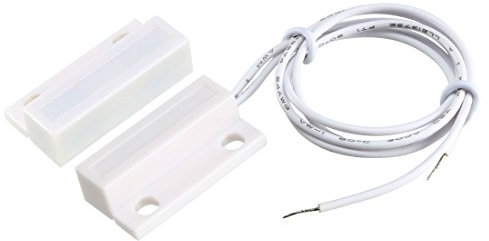 sourcing map Surface Mount Wired NC Door Sensor Alarm Magnetic Reed Switch White MC-38