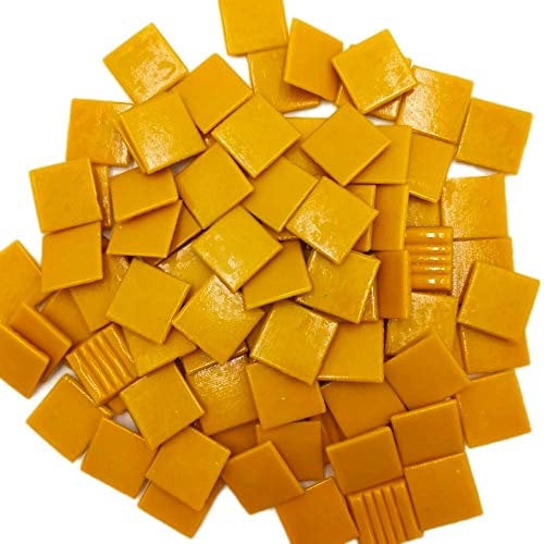 Armena 204130a92 Pietre per Mosaico per Artigianato, Giallo, 260 g, 2 x 2 cm, Circa 86 Pezzi