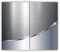 Tulup Schneidebrett 2x30x52 cm Spritzschutz Silber Kochplattenabdeckung Herdabdeckplatte Gehärtetes Glas Abdeckung - Metallcurve