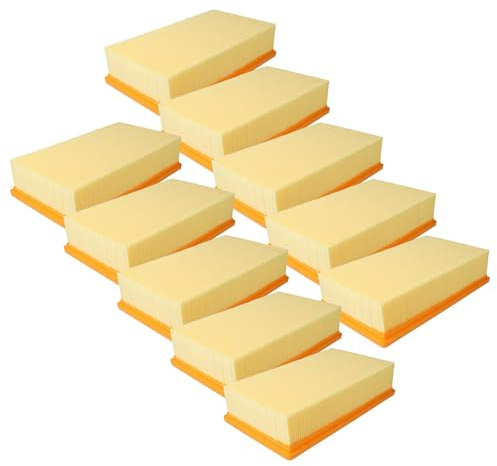 vhbw 10x Flachfaltenfilter F7 Ersatz für Würth 0702400367 | 0702400191 für Staubsauger