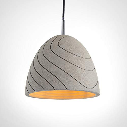 Paco Home Luminaria Suspendida, E27, Lámpara Para Salón, Comedor Y Cocina De Altura Ajustable, Color: Hormigón-piedra-gris, Bombilla: Sin bombillas