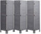 Mendler Paravent HWC-G30, Trennwand Sichtschutz Raumteiler, Shabby-Look 170x240cm - grau
