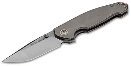 Viper Unisex – Erwachsene Katla Stonewashed Titanium Taschenmesser, grau, 8.2