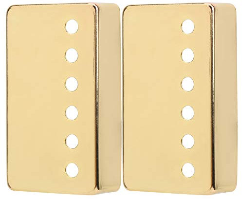Lot de 2 couvercles de ramassage pour Guitare électrique Humbucker 50 mm et 52 mm Housse de ramassage pour Cadre de ramassage pour Guitare Compatible avec la Guitare électrique Les Paul(Or)