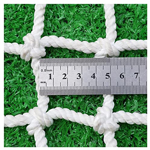 NIANTONG Weiß Treppennetz, Balkonschutznetz Sicherheitsnetz für Kinder, Zaunnetz für Spielplatzgarten, Dekoratives Netz, LKW-Frachtnetz, 5 Mm Seil, 5 cm Maschenweite(Size:1x7m(3x23ft))