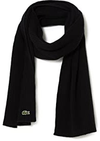 Lacoste Unisex Re0058 Winter-Schal, Schwarz, Einheitsgröße