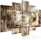 murando - Tableau décoratif abstrait 200x100 cm - Impression sur toile colorée - Décoration murale pour salon et chambre - Beige marron - Fleurs délicat lys abstraction a-C-10041-b-a