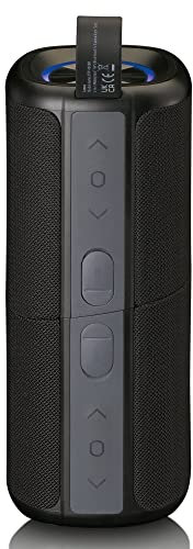 Lenco BTP-400 Bluetooth Lautsprecher - 2 in 1 Bluetooth Lautsprecher - TWS - 2 x 10 Watt RMS - Echter Stereosound - Teilbar Wasserdicht (IPX7), schwarz