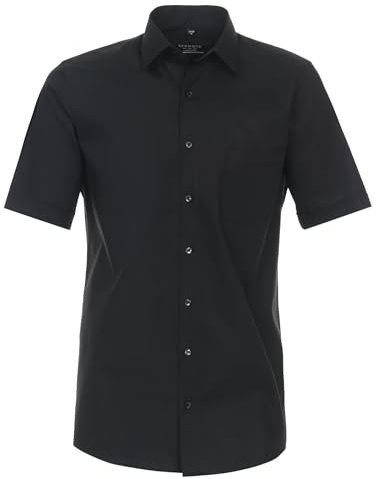 Redmond Businesshemd Kurzarm Uni Comfort Fit 90 schwarz S