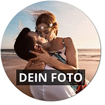 PhotoFancy® - Personalisierter Kühlschrankmagnet mit eigenem Foto - Fotomagnet gestalten - Form: Rund