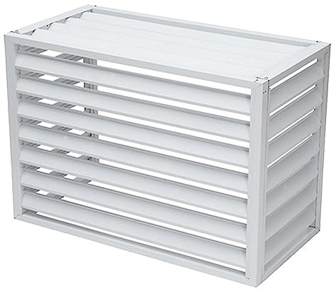 Yesbon Cubierta De Aire Acondicionado De Aluminio para Exteriores Cubierta De Protección De Aire Acondicionado A Prueba De Lluvia Y Sol Cubi para Aire Acondicionado,Blanco,B~1.5P: 100x50x70cm