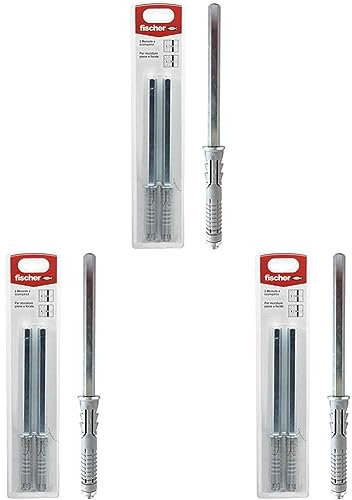 Fischer Reggi Mensola a Scomparsa CFP 14x145 K, per Applicazioni di Mensole, Scaffali e Ripiani su Murature Piene e Semipiene, 2 pezzi, 501639 (Confezione da 3)