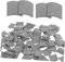 Toyvian 140 STK Mini-Steine Sandtisch-dachziegel-Modell Dachschindeln Mini-dachziegel Gefälschtes Fliesenmodell Mini-hausdachziegel Gefälschte Dachziegel Spielzeug Requisiten Ton Klein