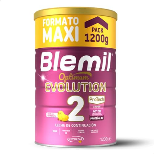 Blemil 2 Optimum Evolution | 1200g | Leche de Continuación en polvo para Bebé Desde los 6 Meses - Formato Ahorro