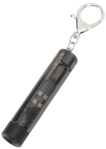VGEBY Linterna de Llavero Recargable, Mini Linterna LED, Luz de Emergencia Keaychain con 2 Modos de Silbato Inferior