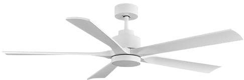 Abrila - Ventilador DC CAIRO | Color Blanco con cinco Aspas | con 6 Velocidades Ajustables | con 3 Temperaturas de Luz | Mando a Distancia Incluido | Ideal para Grandes Espacios