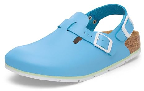 Birkenstock Damen Herren Tokio Pro Hausschuhe Leder Pantoletten - Clogs - Zertifiziert nach Norm EN ISO 20347:2145 - Berufsschuhe für Medizin, Gastronomie und Service