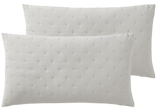JOTEX Calm Kissenhülle 2er Set - Oeko Tex® Standard 100 Zertifiziert Kissenbezug aus hochwertigem Polyester - Weiß, 90 x 50 cm