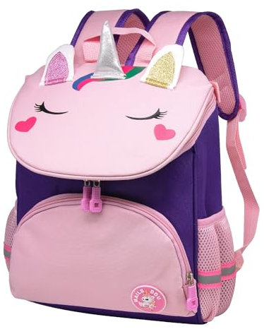 LJCZKA Niedliche Rucksack für Mädchen mit Brustgurt, Schulrucksack für Mädchen, Kinderrucksack Wasserfest, Vorschule