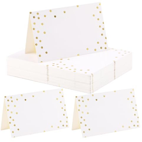 60 Stück Tischkarten,Tischkarten Hochzeit,110x85mm Platzkarten Tischdekoration Namenskarten zum selbst Beschriften,für Hochzeit, Kommunion, Geburtstag, Festival, Party, Taufe