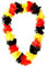 ALEGRE® Deutschland Fanartikel Blumenkette, Deutschland Flagge Girlanden Schwarz Rot Gelb, Foto Requisiten Blumenketten, Uropameisterschaft Fußball Party Deko, Geburtstag Zubehör Präsent