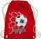 Turnbeutel Rucksack - Fußball - Fußballgeschenk mit Name I Kleine Geschenke für Fußballfans I Coole Fussball Fanartikel Geschenke Fussball Fan - Unisize - Rot - kinder stoffbeutel kindergarten
