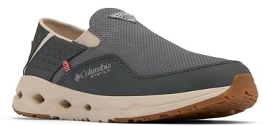 Columbia Mens Bahama X Slip-On, Grill/Sunset Red, 7 Wide