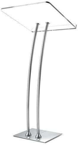 Gaonala Kirchen kanzel, 118.5cm Transparenter Acryl Rednerpult mit Rädern, Zylindrisches Stehpulte klares Rednerpult mit vertikaler Leseplattform für Kirchen,118.5cm x 90cm x 45 cm (1, Style A)