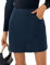 Kate Kasin Damen Cordrock Minirock Hohe Taille Schmale Passform Wickelrock Kordsamt Rock Kurzer Rock aus Cord Marineblau L