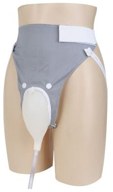 Catetere Esterno Per Uomini Riutilizzabili Bottiglie Di Urina In Silicone Urina Con 2 Tasche Catetere Urina (Uomini Anziani Grigio)
