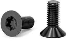 ORTAVA 20 Stück Senkkopfschrauben M5 x 16 mm, M5 Senkkopfschrauben Torx Edelstahl 304, Senkkopfschraube mit Innensechsrund/Torx (ISR/TX) nach Norm ISO 14581 / DIN 965, für Maschinen, Möbel (Schwarz)