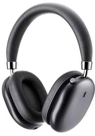 iKF Nano Kopfhörer Kabellos Bluetooth Overear mit Active Noise Cancelling, HD Mikrofon, 95h Spielzeit im ANC-Modus, HiFi Stereo,Transparenz-Modus, App Steuerung, Leichtes Design(schwarz)