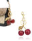 dinghaole Porte-clés Cerise Accessoire Fashion, Porte-clés Cerise en, Porte-clés Fruit Cerise Charme Pendentif pour Cartable, Sac à Dos, Sac à Main