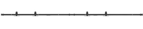 vidaXL Kit de porte d'armoire coulissante 244 cm acier au carbone