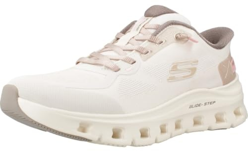 Skechers Damen Glide-Step PRO Pure Motion Slip-On, Natural Mesh/Brown Trim, 39 EU