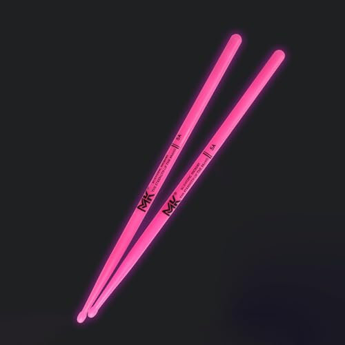 Guoyoocc Leuchtende Drumsticks,Leuchtend trommelstöcke,(5A / 7A) Fluoreszierende Drumsticks,Schlagzeug Sticks geeignet für Bühnenaufführungen 3 Farboptionen