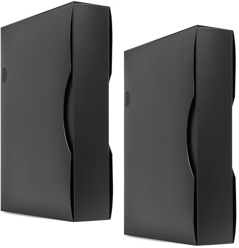 Arpan Lot de 2 porte-vues A4 avec 150 pochettes, 300 pages par côté, étui de rangement avec pochettes en plastique, pochette en polyéthylène (noir)