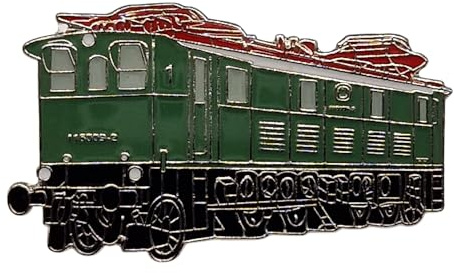 E-Lok BR 116 009 DR-Baureihe E 16, Bayrisches ES 1, Anstecker Anstecknadel Eisenbahn Zug Lokomotive Bahn Straßen-Bahn U-Bahn Schiene Dampf-Lok E-Lok Strab Metro Train Railroad Subway Underground