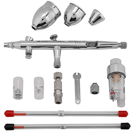 Yinhing Airbrush -Kit, Airbrush -Pistole mit Hoher Leistung 0,3 Mm 0,2 Mm,5 Luftbürsten Malerei Set Zum Malen