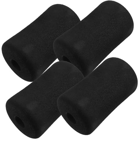 4 Stück Schaumstoffbezug für Fitnessgeräte, 22mm Innenmaß, Schwarz | Ersatzpolster aus Schwamm, Außendurchmesser 75mm, für Gym Einsatz und Robuste Nutzung