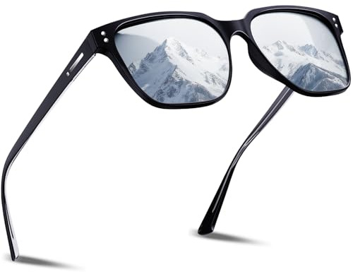 DADA-PRO Sonnenbrille Herren Damen Polarisiert Retro Klassische Rechteckig Brille UV400 Schutz für Angeln Fahren Sunglasses Men Women