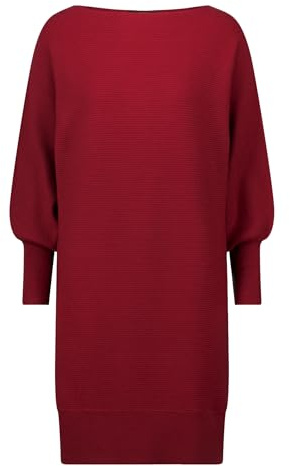 zero Damen Strickkleid strukturiert U-Boot Ausschnitt 38, Cabernet