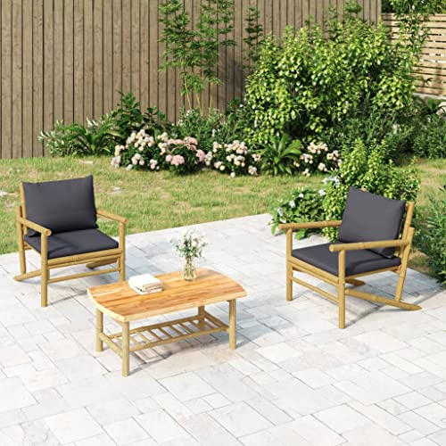 IBUQDDV Bambus Gartentisch 90x55x37 cm Outdoor Couchtisch mit robuster Tischplatte für Terrasse und Außenbereich, langlebiges Material, einfache Reinigung, wetterbeständig und stabil.