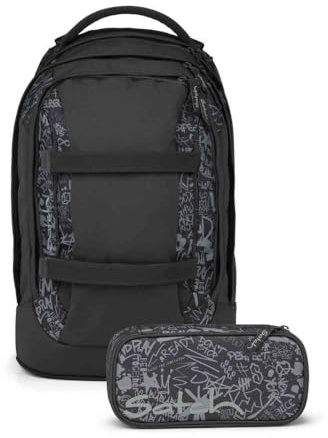 Satch Pack Schulrucksack Set 2tlg. inkl. Schlamperbox (Street Ink)