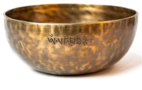 Bols chantants Tibetan Singing Bowl Buddha Sound Bowl, Sound Therapy Healing Hammer Meditation Bowl for Full Moon Prayer(18cm)