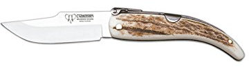 Cudeman Couteau de Poche Classique Adulte Albacete Cerf Poignée, Longueur de la Lame : 8 cm, Couteau de 1235 cudm, Non renseigné